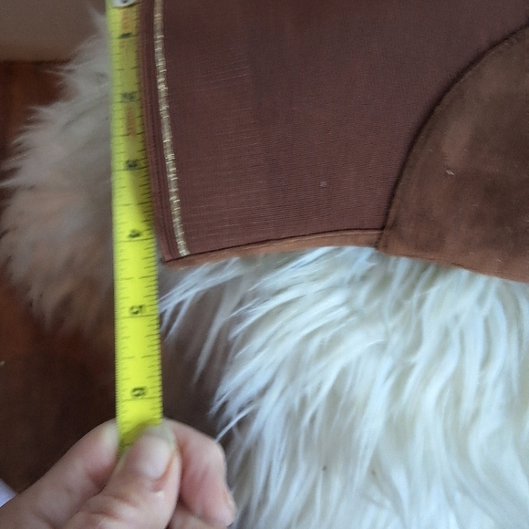 David Tate Monique  Brown Heeled Boots with Suede Finish And Stretch 8.5 NIB - Picture 9 of 11